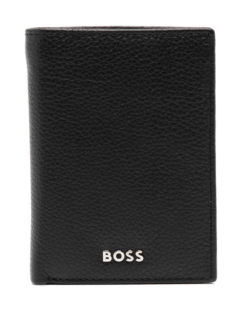 logo-plaque leather wallet 1