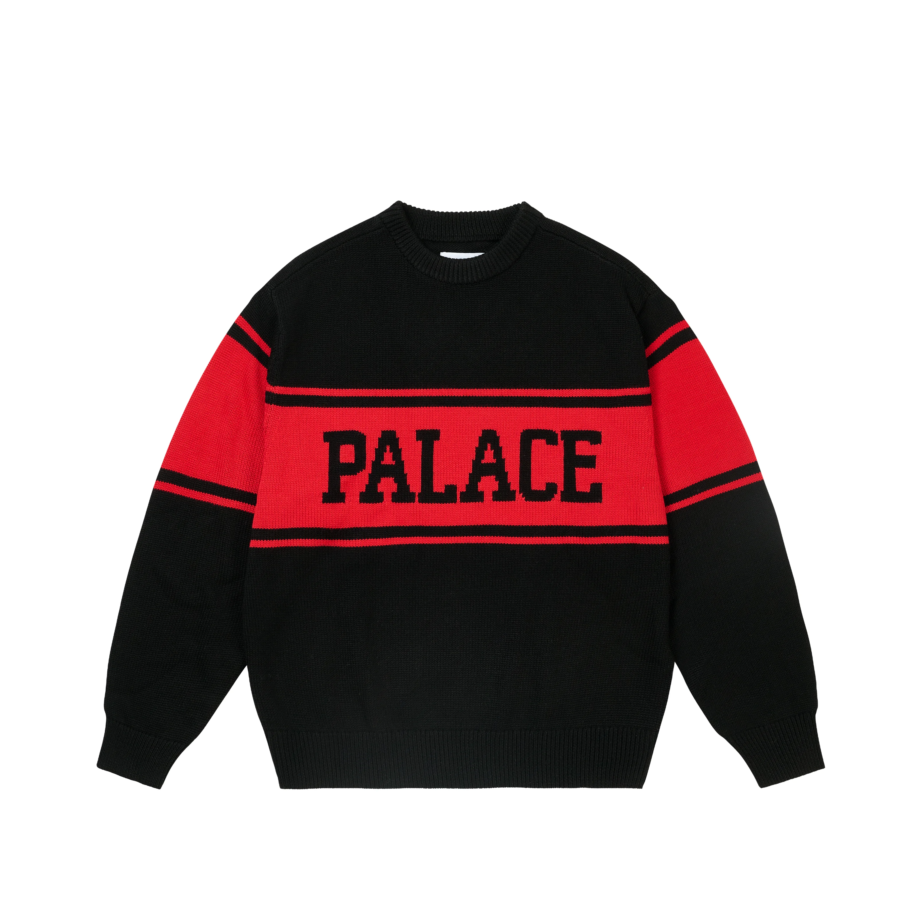 COLLEGE STRIPE KNIT BLACK - 1
