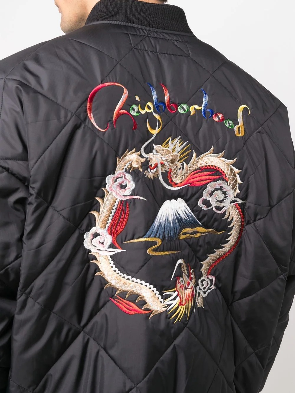 embroidered-design bomber jacket - 6