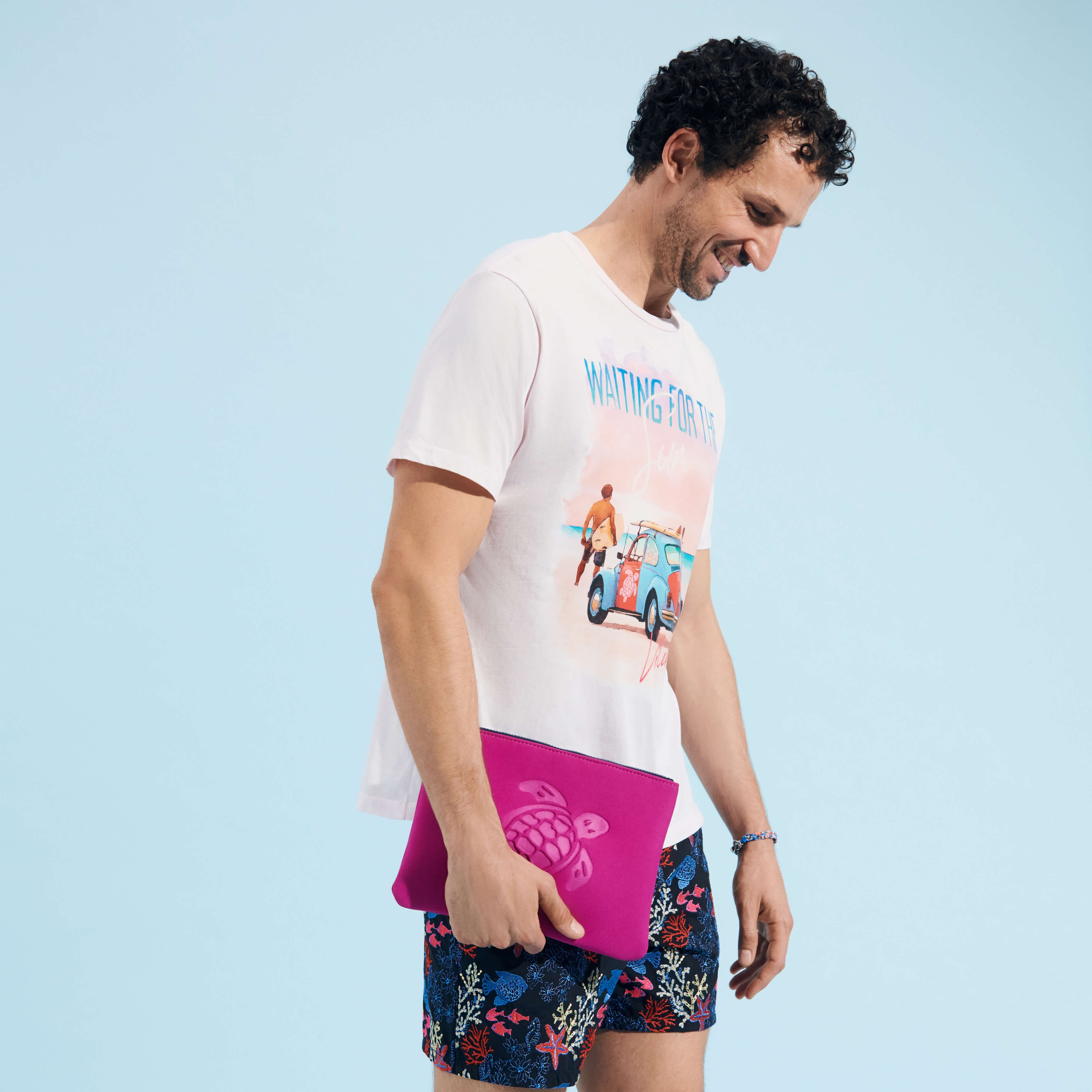 Cotton Men T-shirt Waiting for Sun - 5
