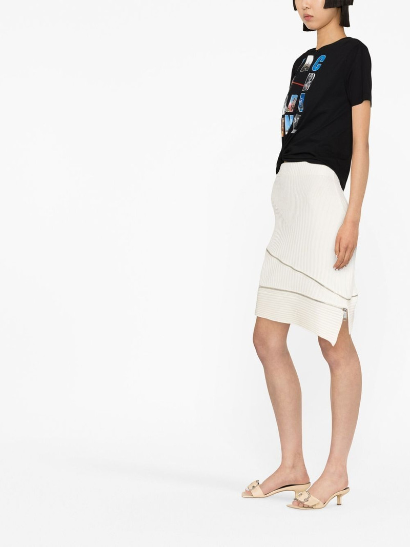 ribbed asymmetric midi skirt 3