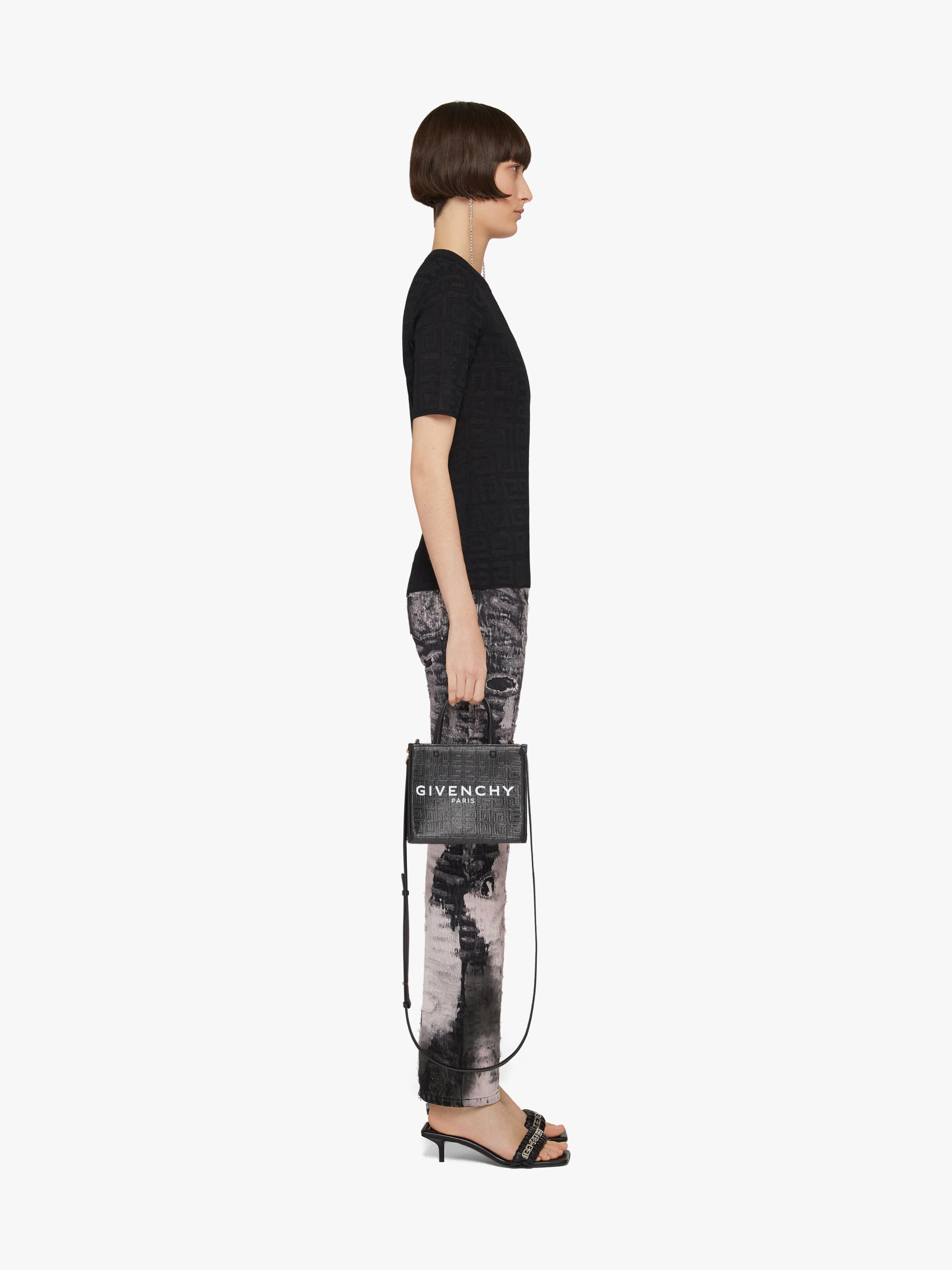 SLIM FIT JEANS IN DESTROYED DENIM - 3