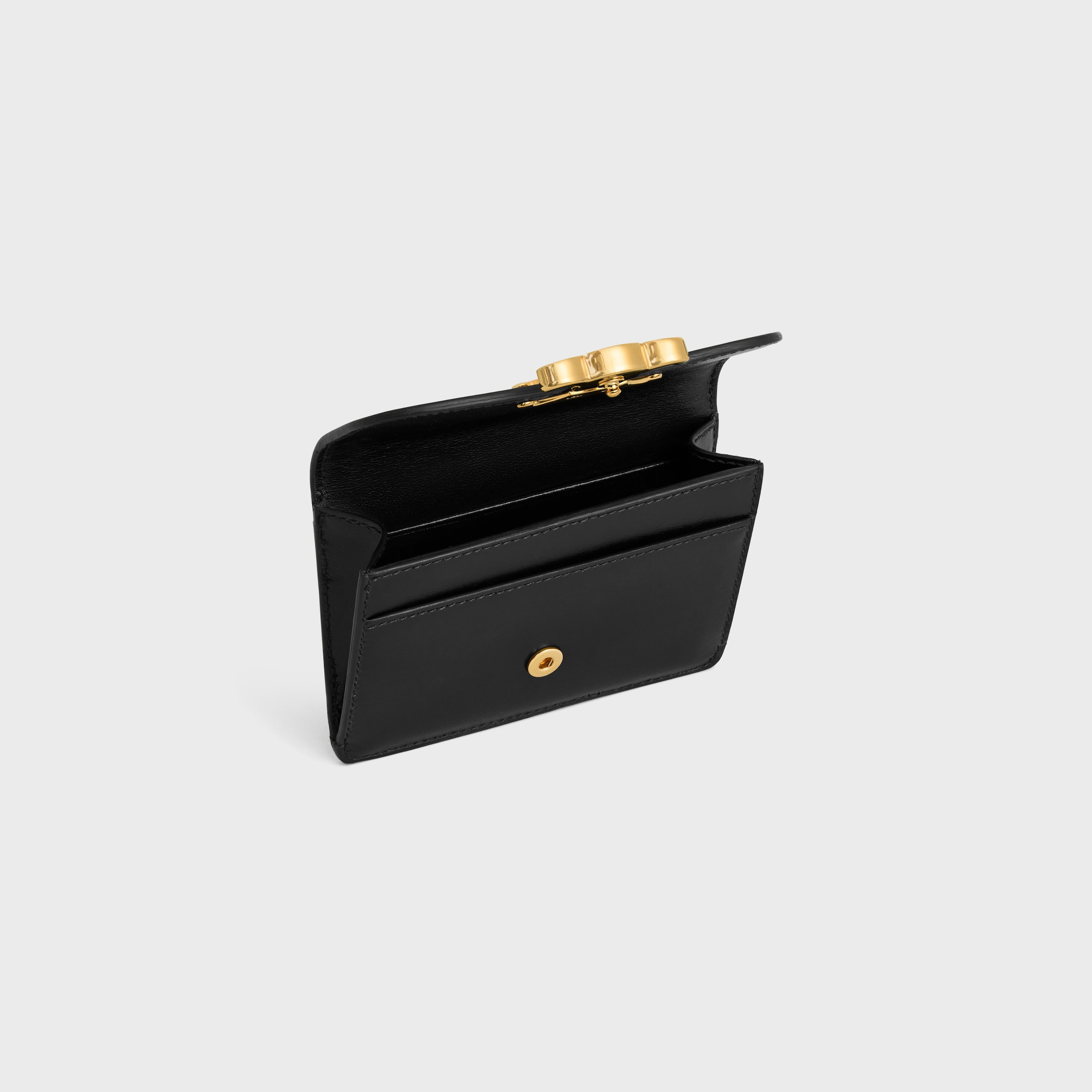CARD HOLDER WITH FLAP TRIOMPHE in Shiny calfskin - 4