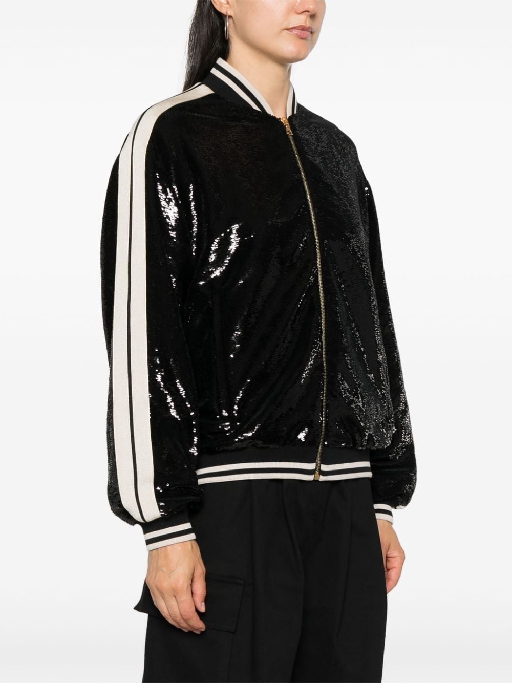 sequinned bomber jacket - 3