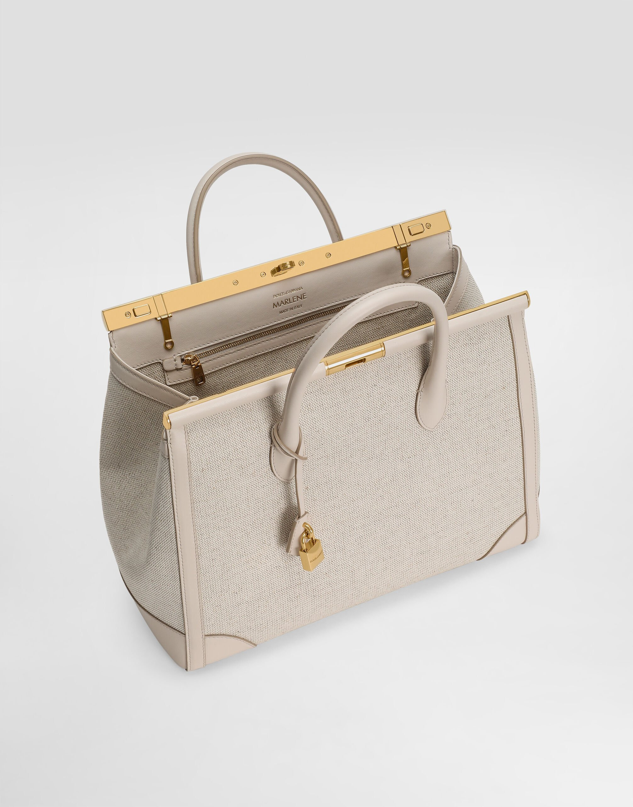 Marlene fabric and calfskin handbag - 5