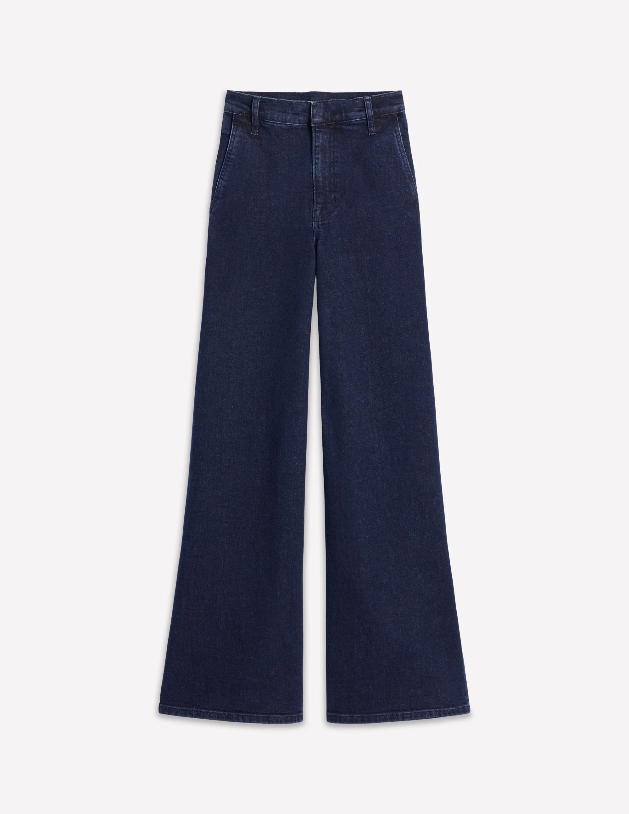 High Rise Clean Wide Jeans-Dark Vintage - 1