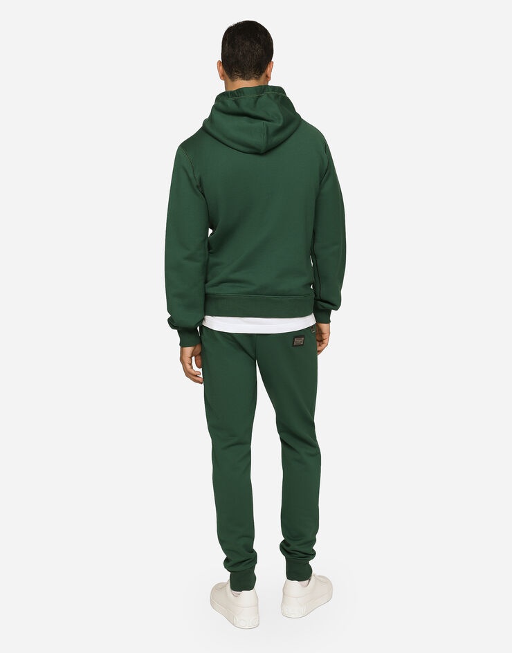 Jersey jogging pants with branded tag - 3