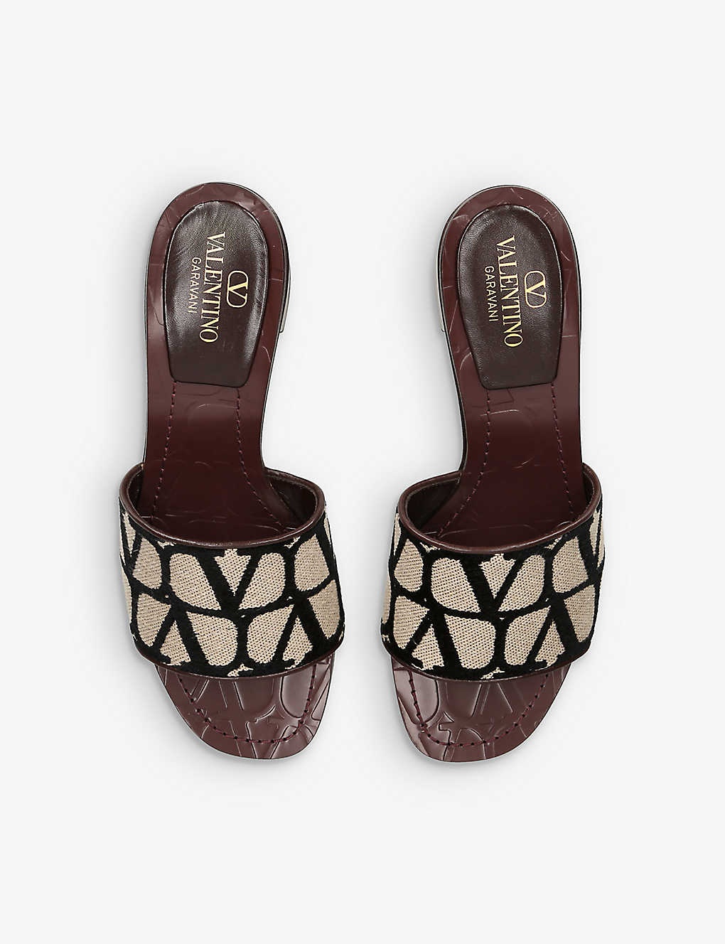 VLOGO-print woven heeled mules - 2