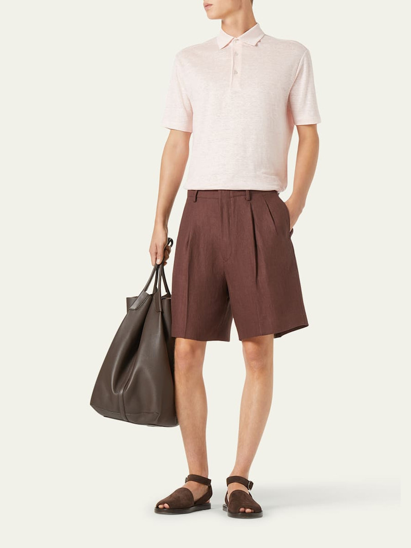 Loro Piana Men's Linen Jersey Dublon Polo Shirt outlook