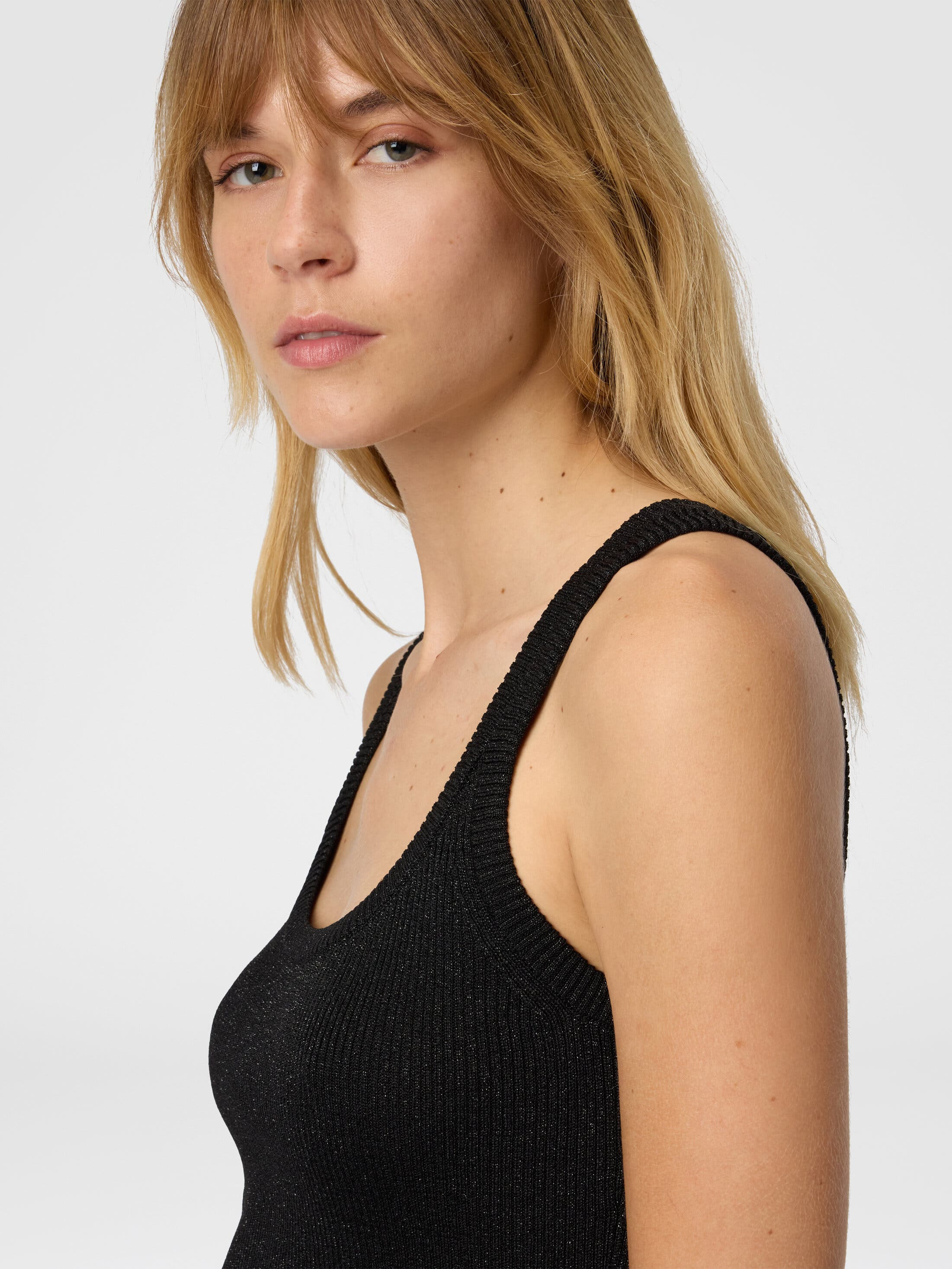 Missoni Tank Top In Viscose And Lamé Blend in Black at Nordstrom - 4