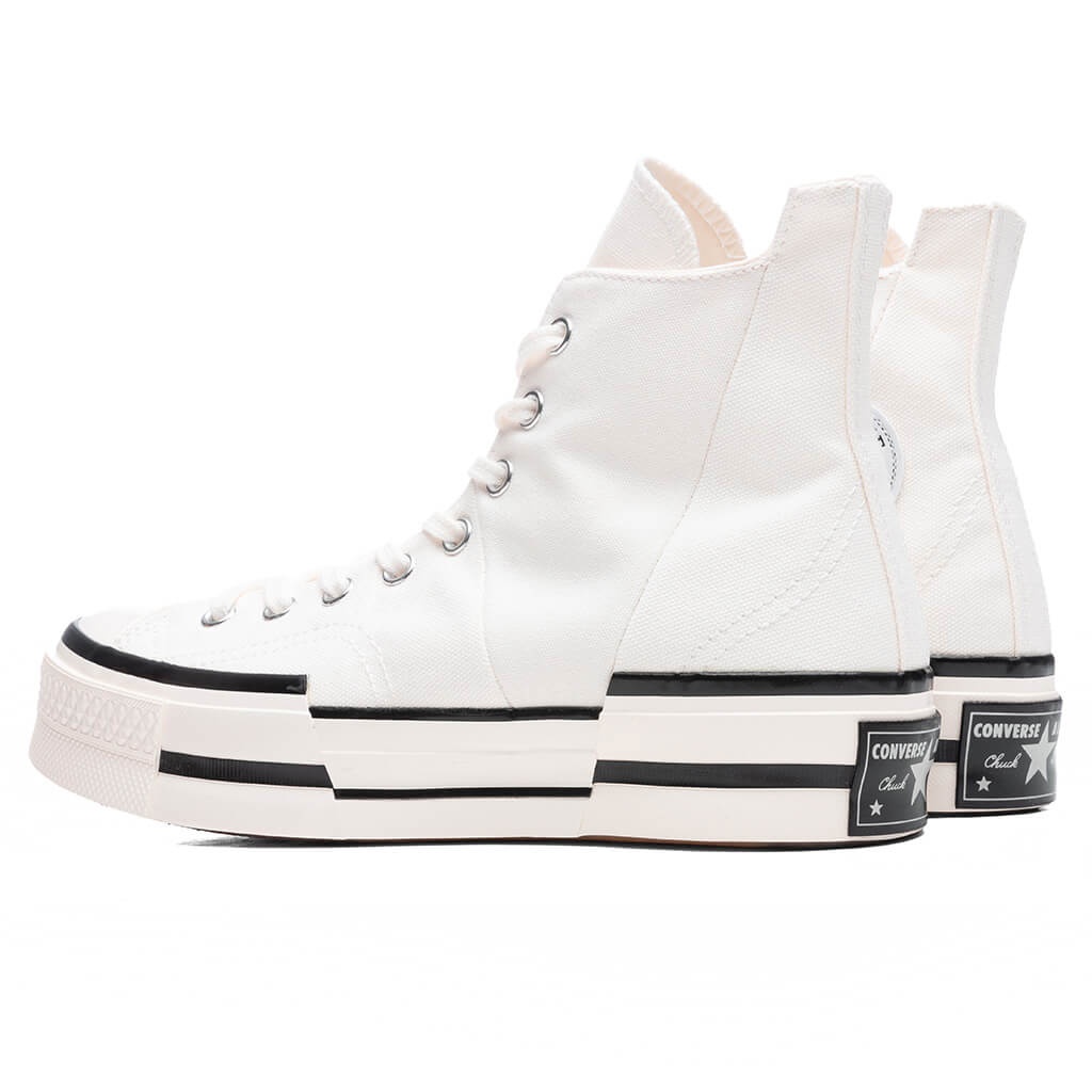CONVERSE CHUCK '70 HI PLUS - EGRET/BLACK/EGRET - 3