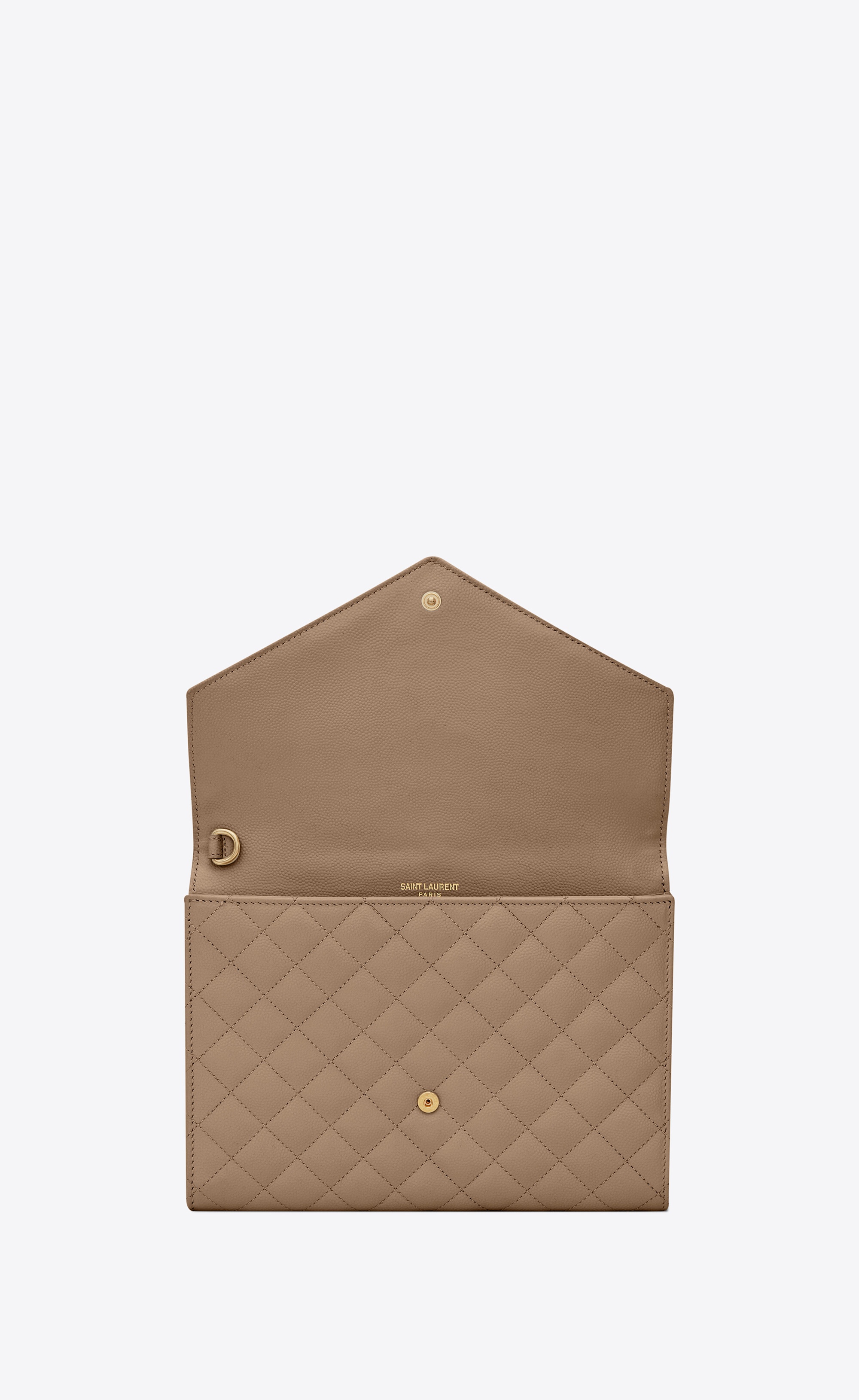 envelope flap pouch in mix matelassé grain de poudre embossed leather - 8