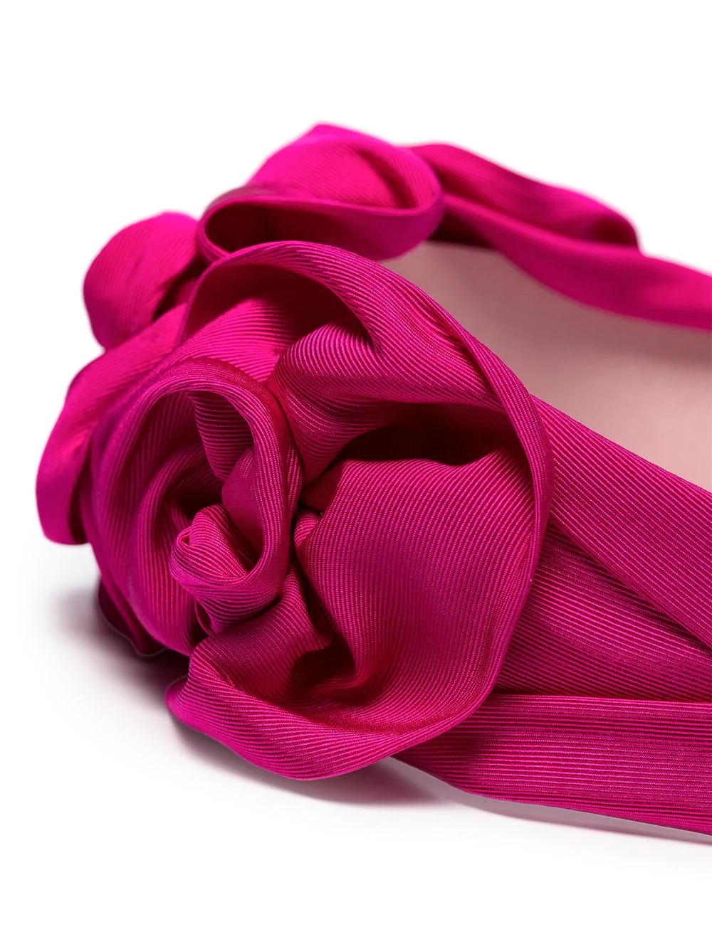 Triple Rosette silk faille headband - 3