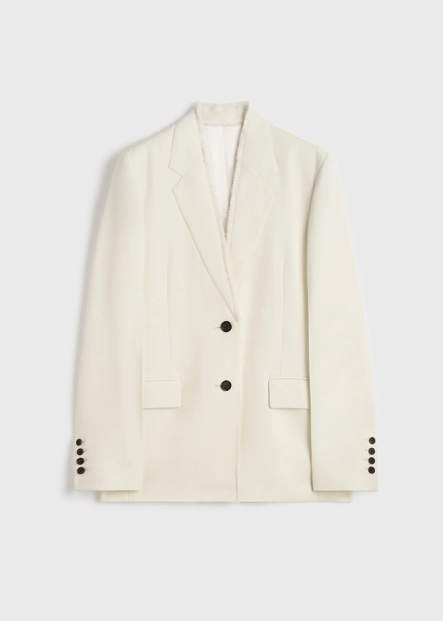 Raw lapel jacket ecru - 1