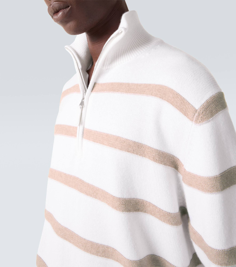 Striped cotton and cashmere sweater 6