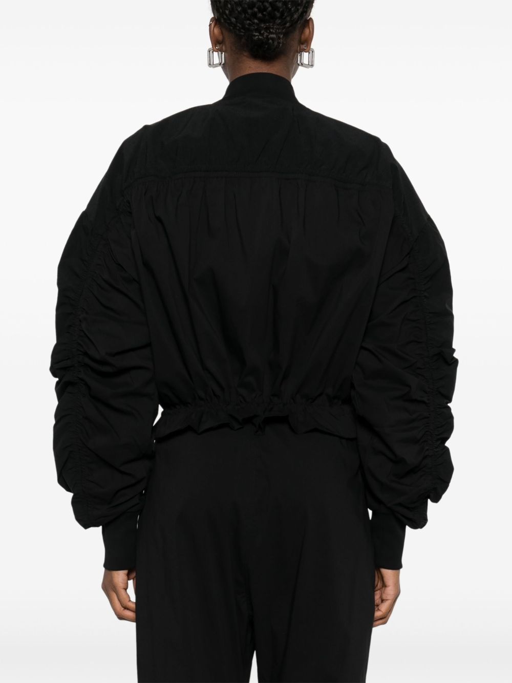 ruched bomber jacket - 4