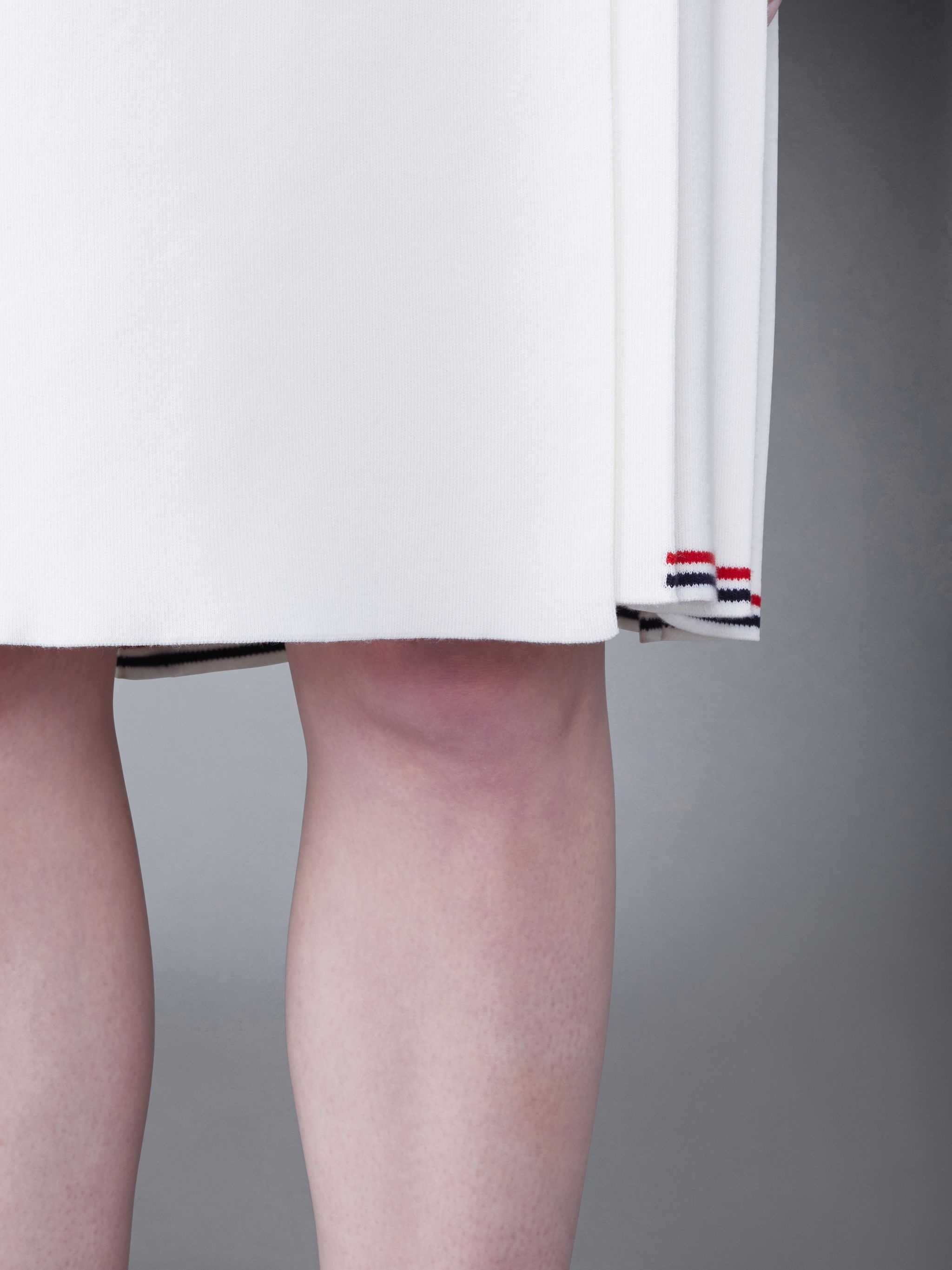 RWB-stripe pleated wrap skirt - 5