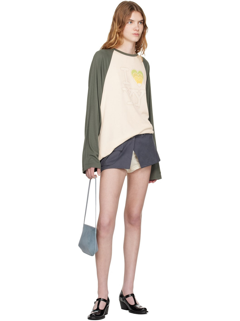 OPEN YY White & Green 'I LOVE YY' Raglan T-shirt outlook