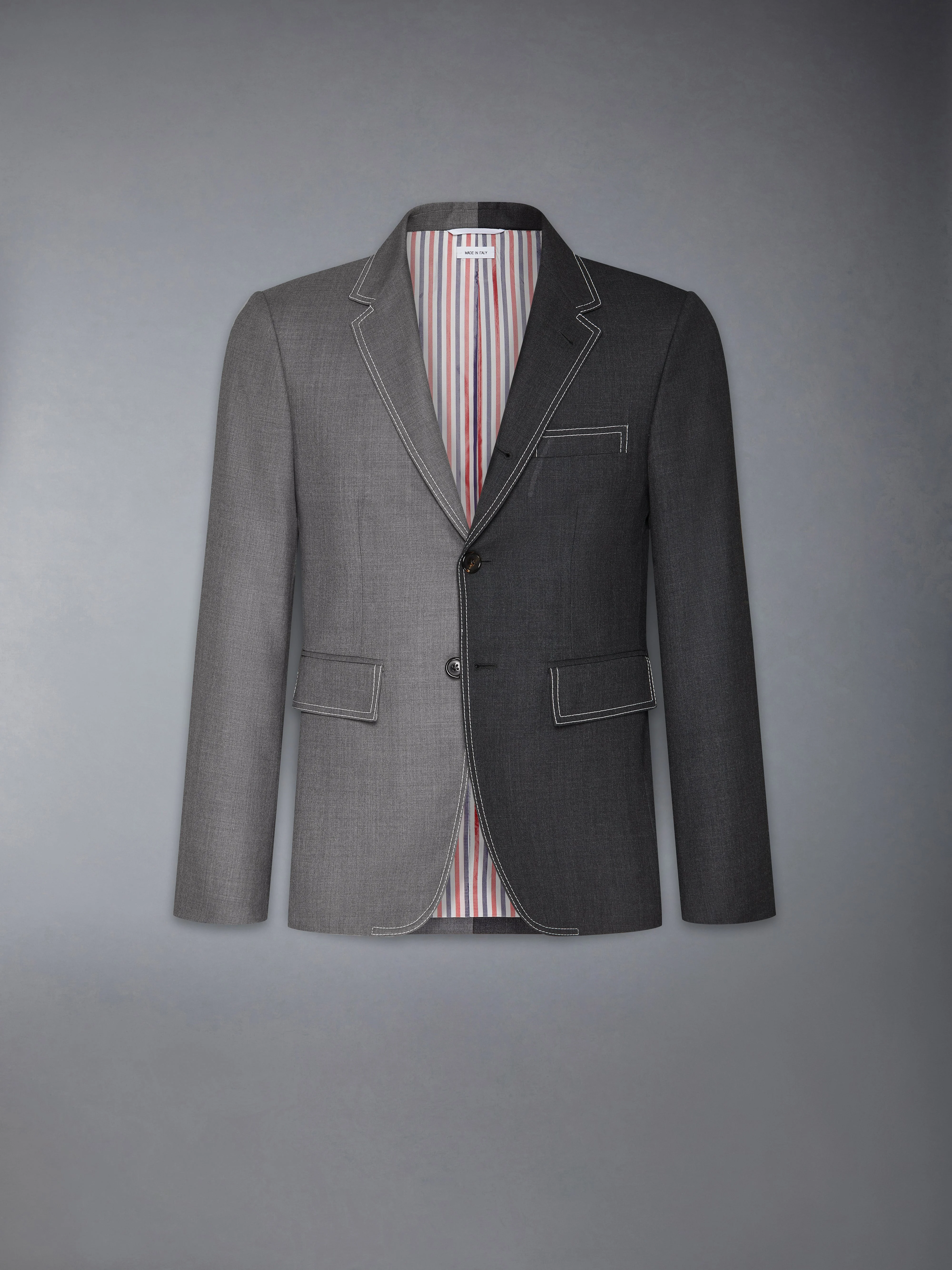 Funmix Twill Contrast Topstitching Classic Sport Coat - 1