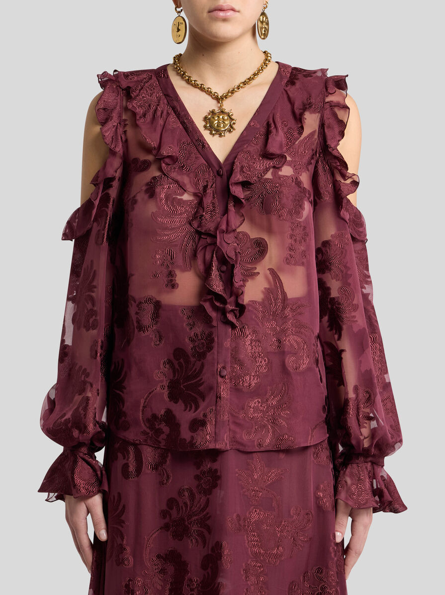 FIL COUPÉ CHIFFON SHIRT - 2