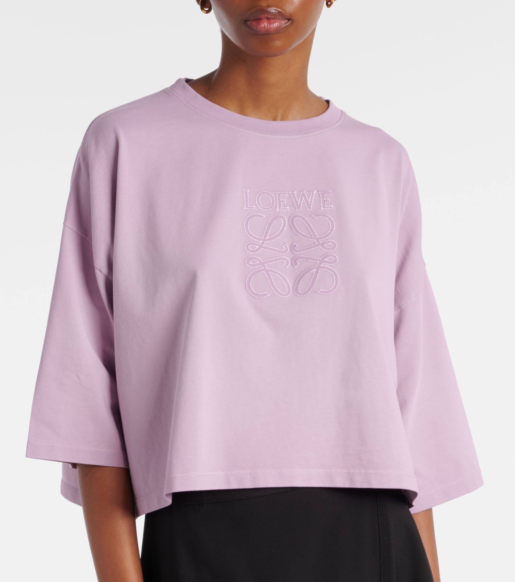 Cropped cotton jersey T-shirt - 5