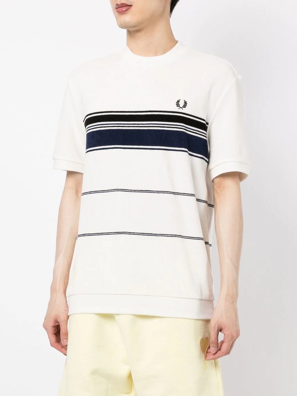 striped towelling T-shirt - 3