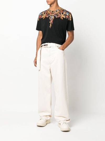 Marcelo Burlon County Of Milan Cross-embroidered belted trousers outlook