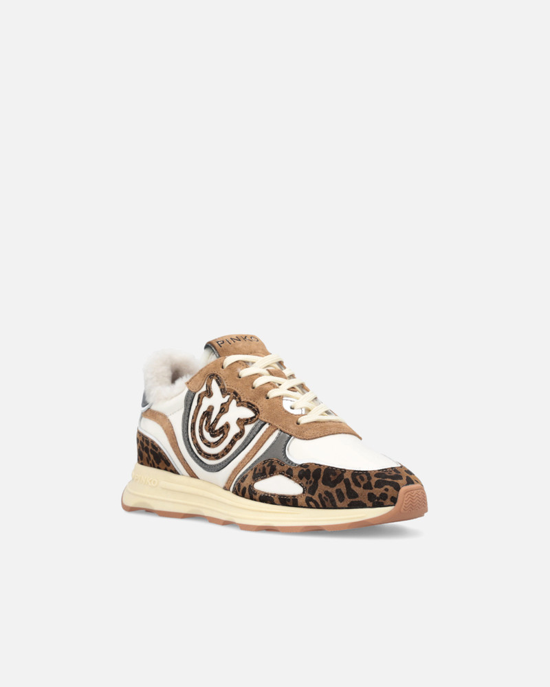 SNEAKERS WITH LOVE BIRDS LOGO AND ANIMAL PRINT 2