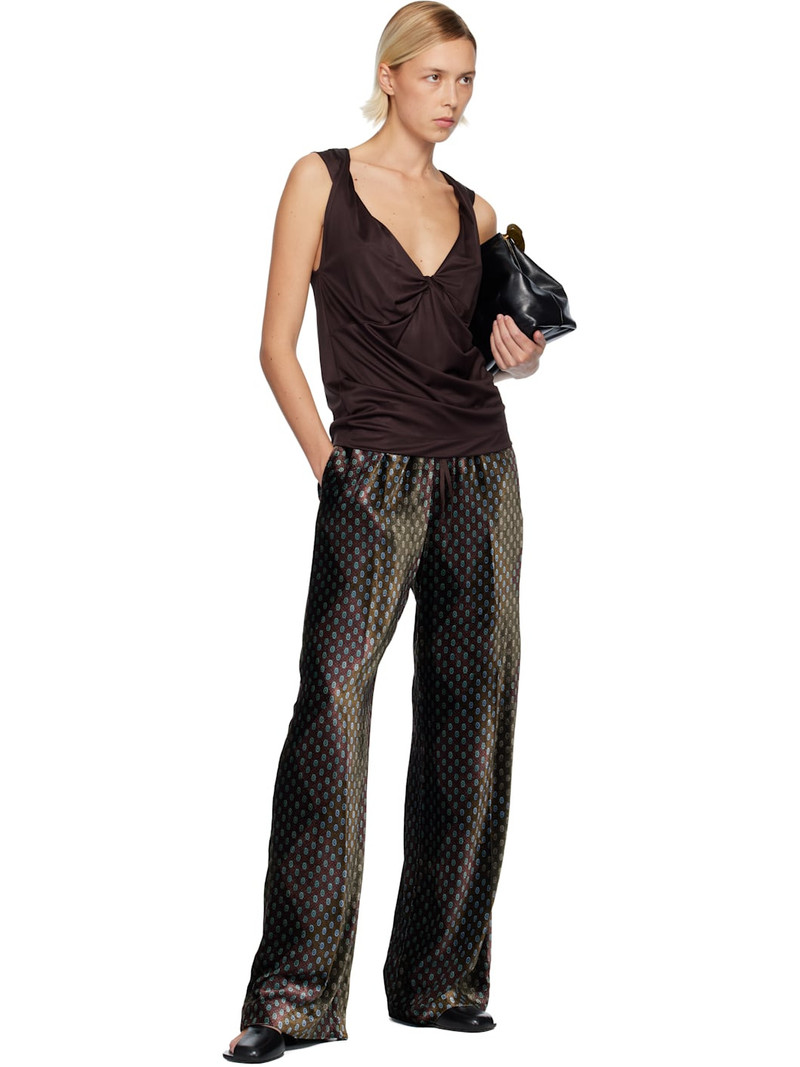 Dries Van Noten Burgundy Twisted Tank Top outlook