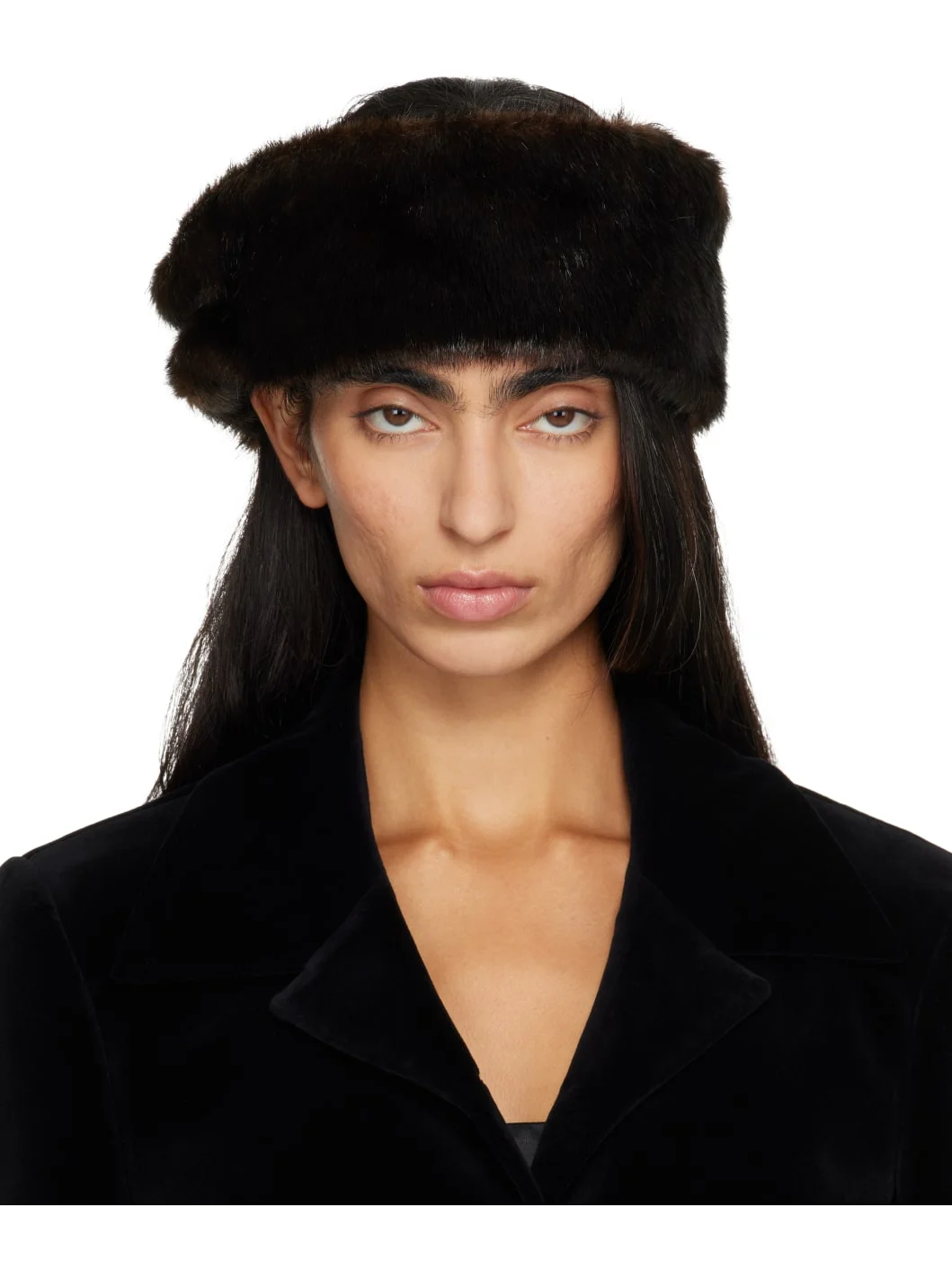 Brown Rumi Faux-Fur Headband - 1