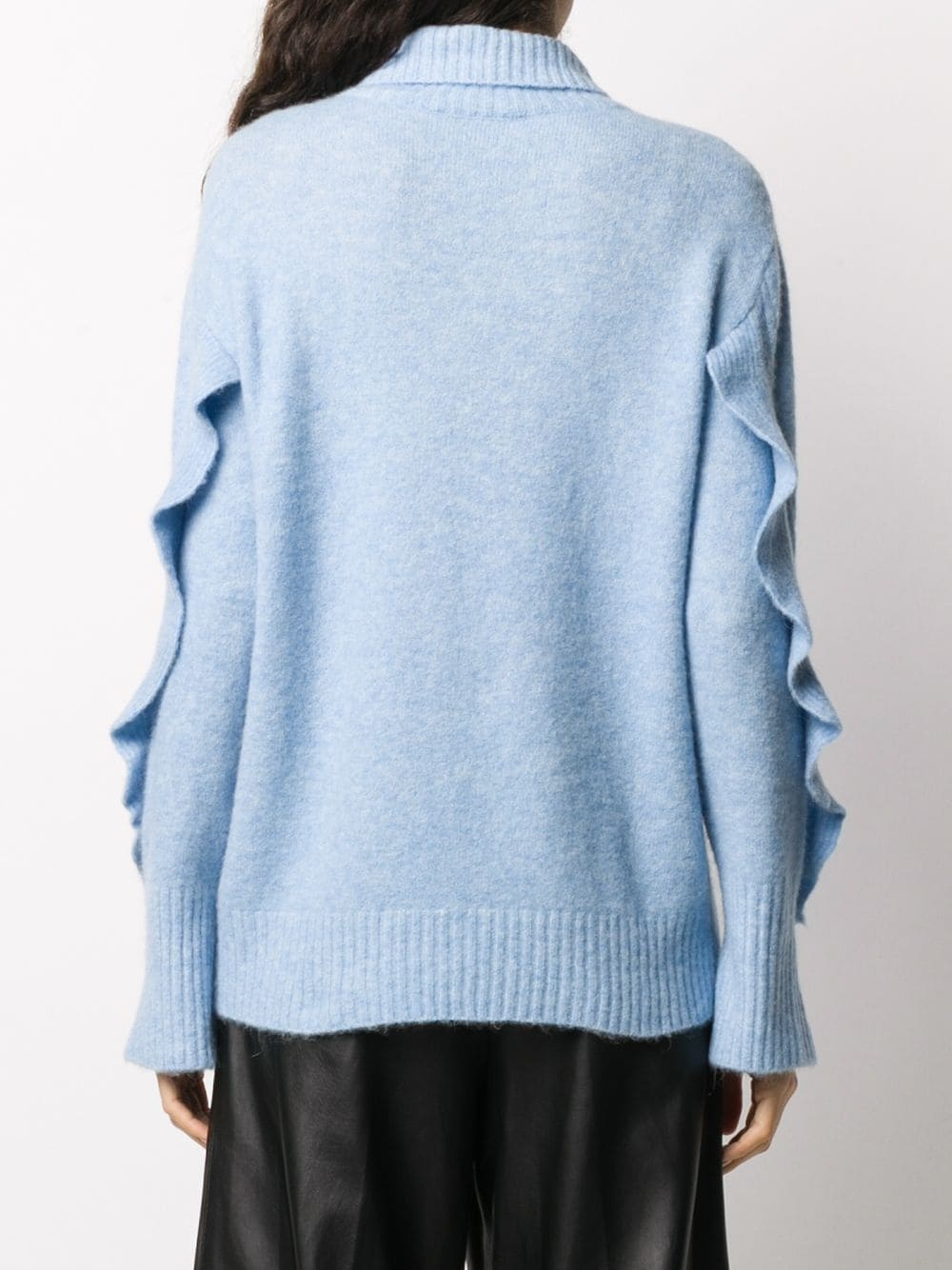 ruffled turtleneck jumper - 4