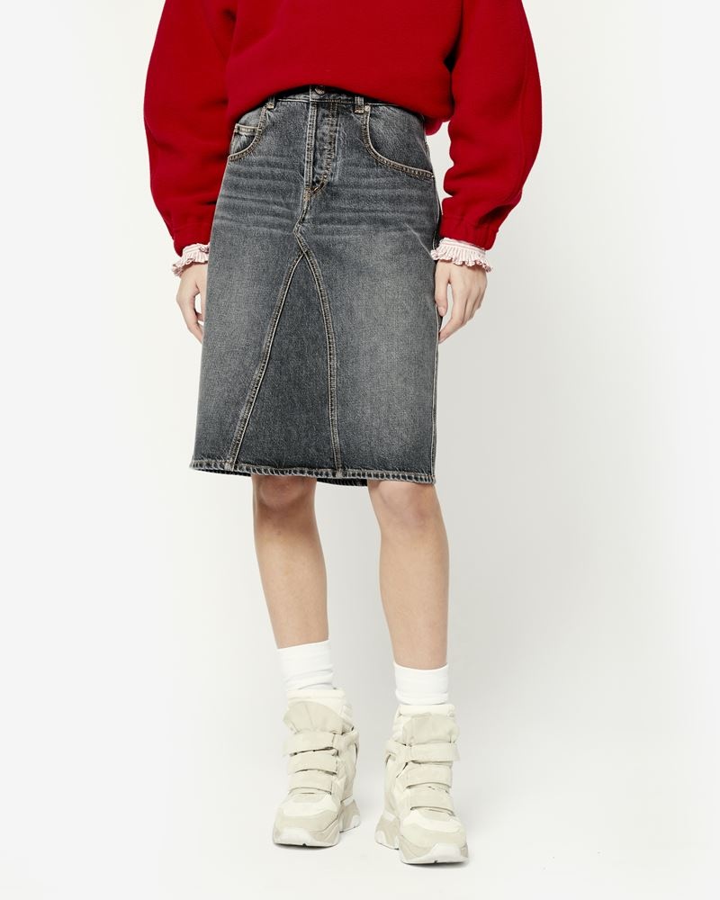 FIALI DENIM MIDI SKIRT - 4