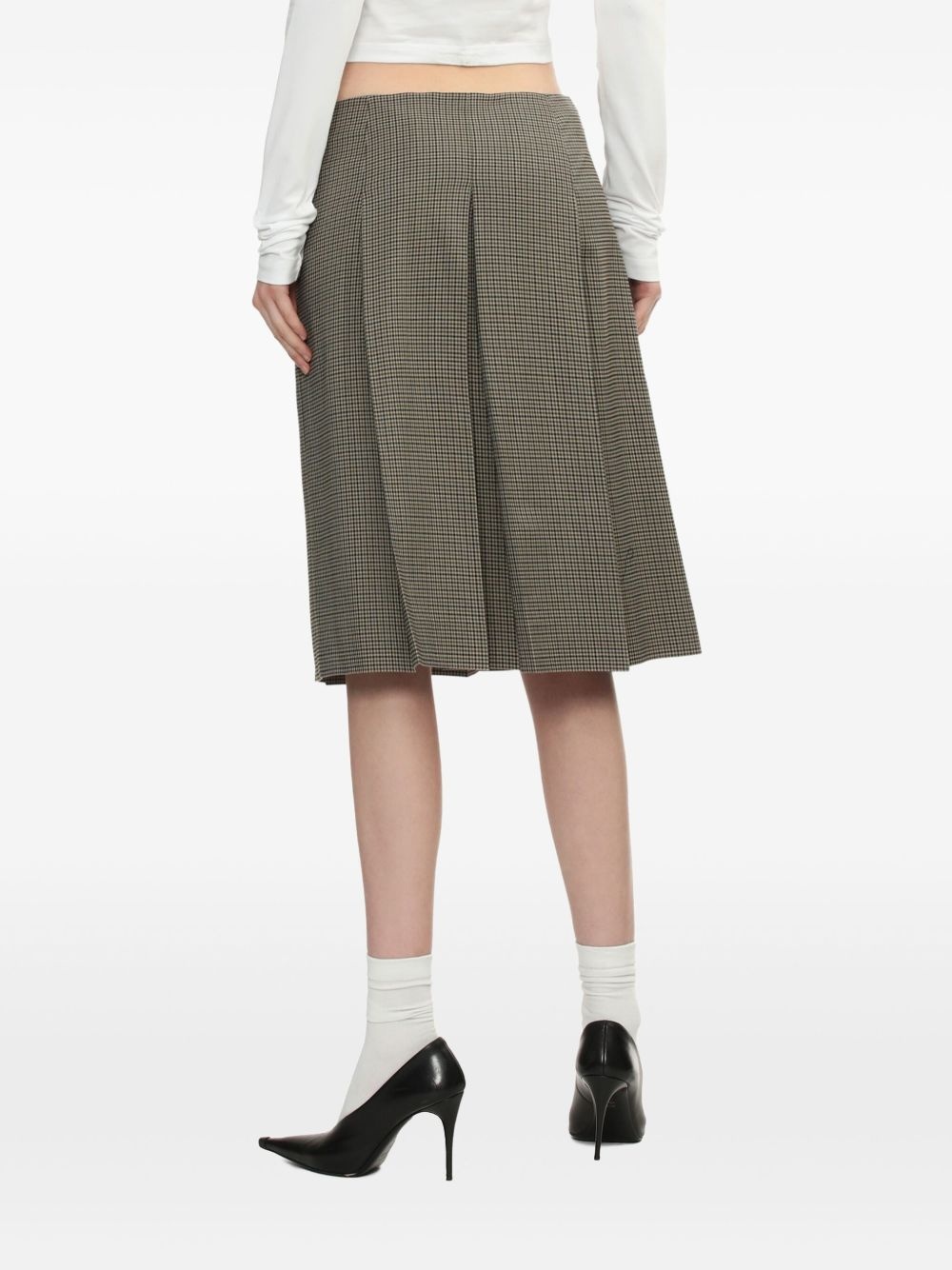 check-print skirt - 4