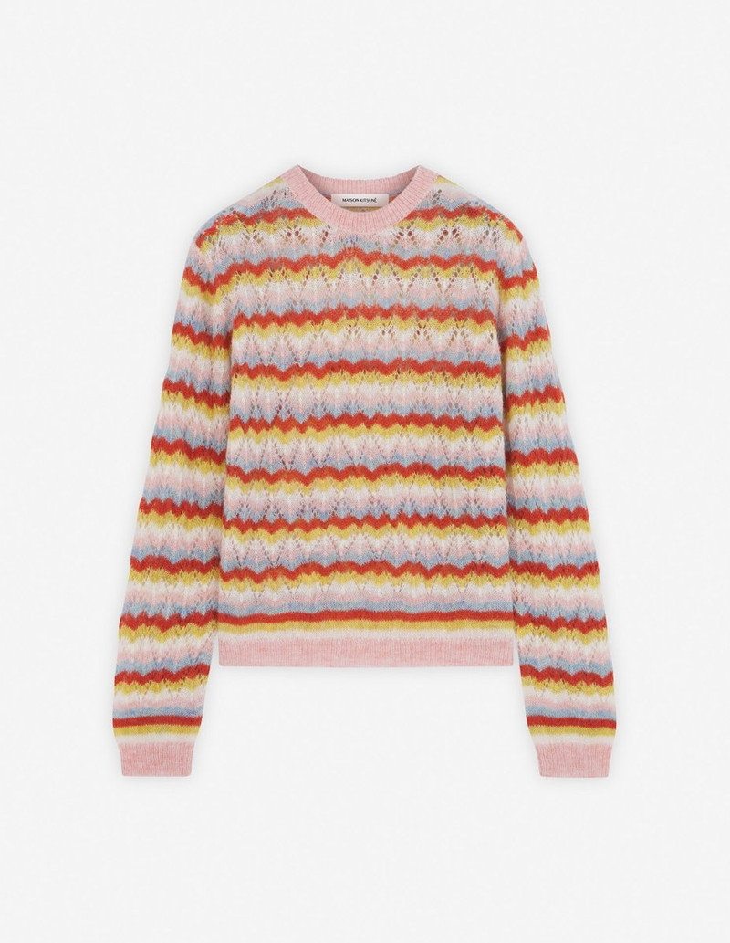 STRIPED ALPACA LACE JUMPER 1