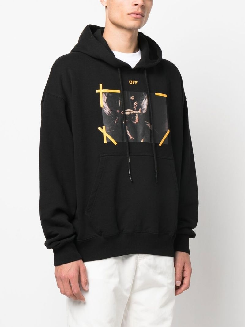 Arrows Caravaggio print hoodie - 3