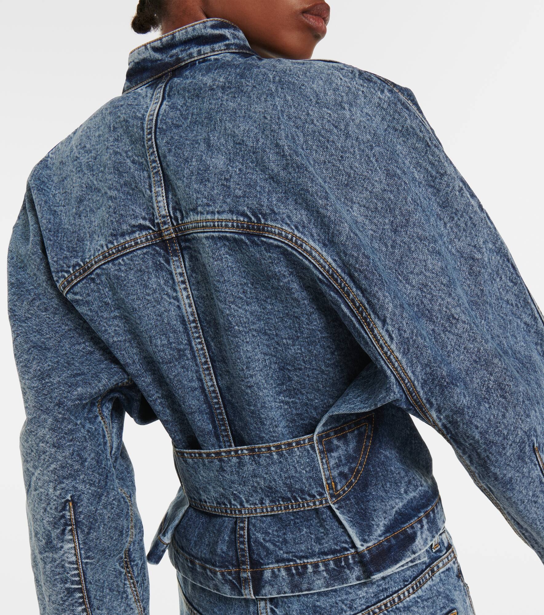 Alaïa Round Racing denim jacket | mytheresa | REVERSIBLE