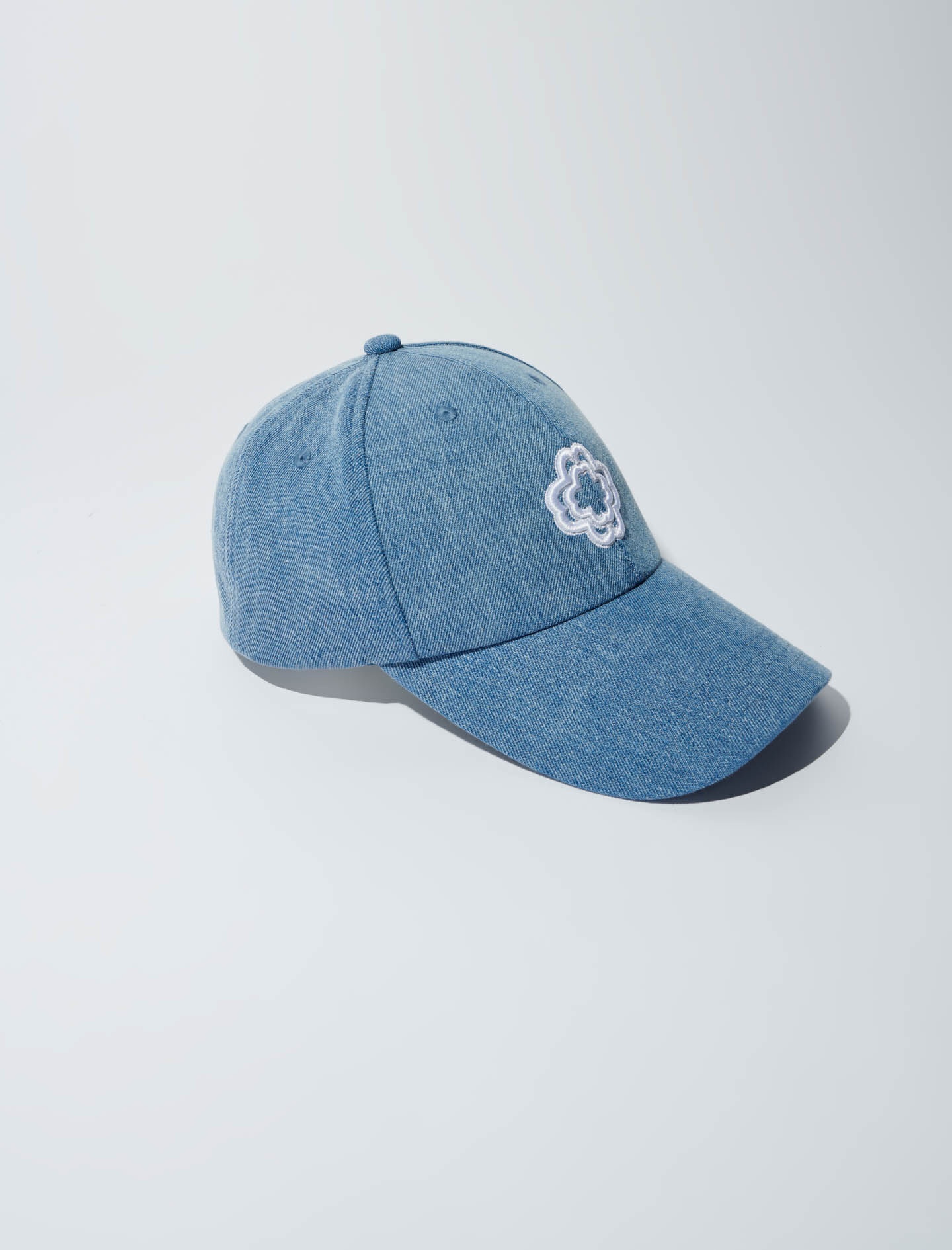 Denim cap with clover logo - 2