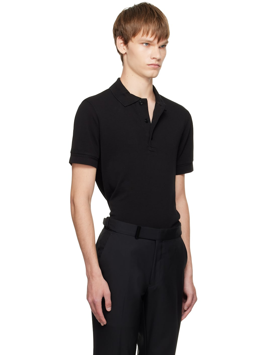 Black Piquet Polo - 2
