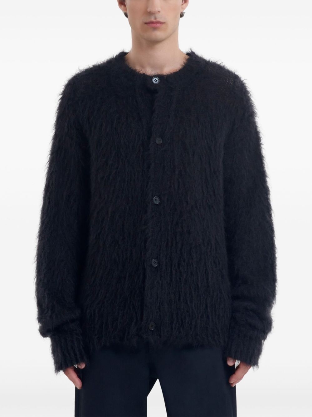 brushed cardigan - 3