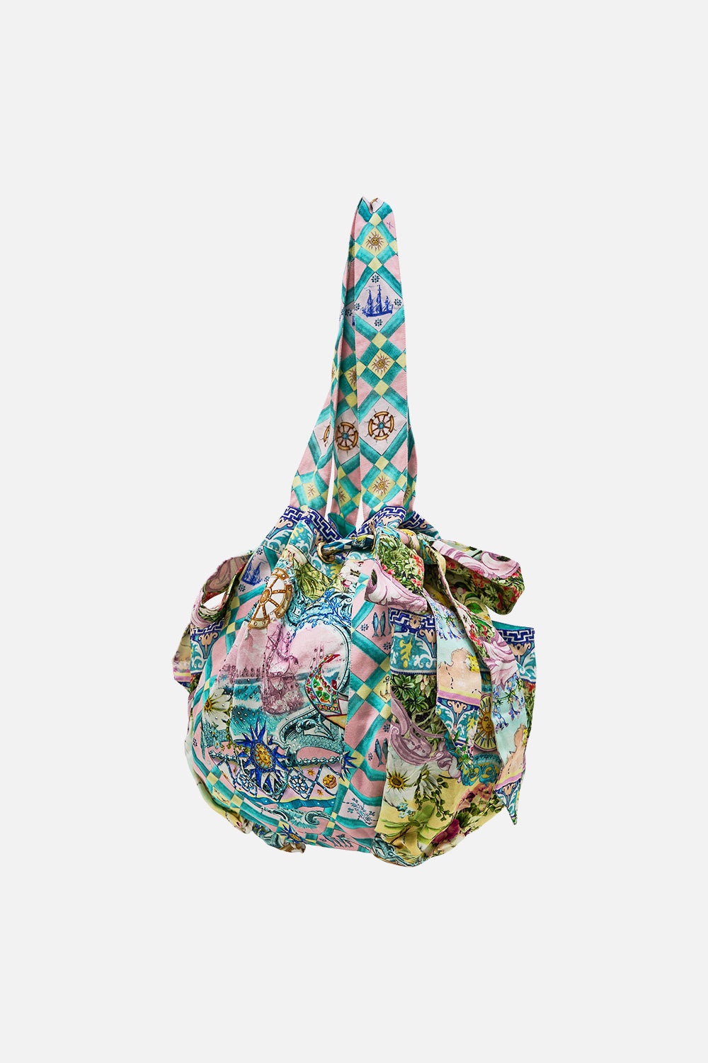 DRAWSTRING BOW BEACH BAG - 2