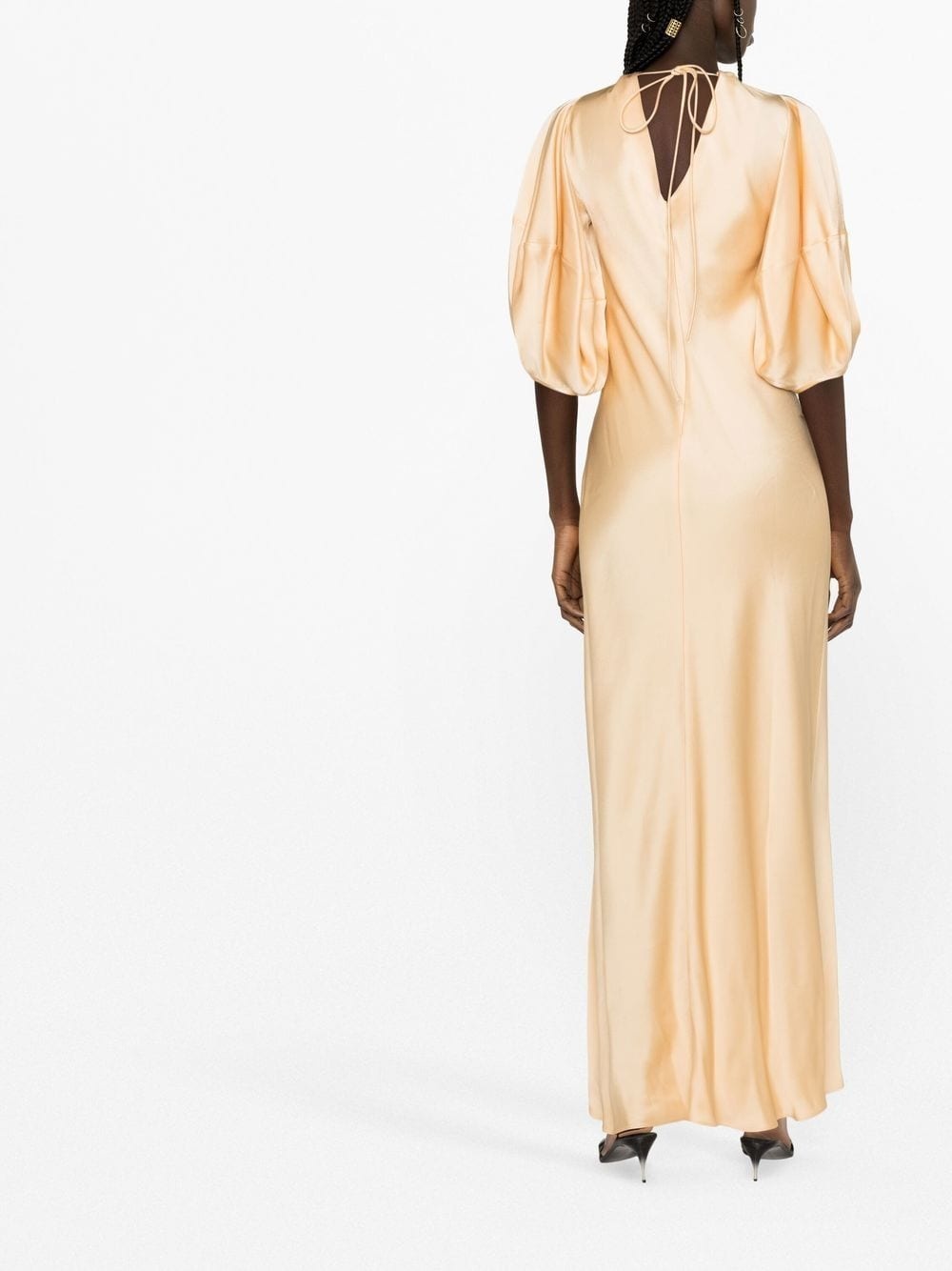 V-neck short-sleeve dress - 3