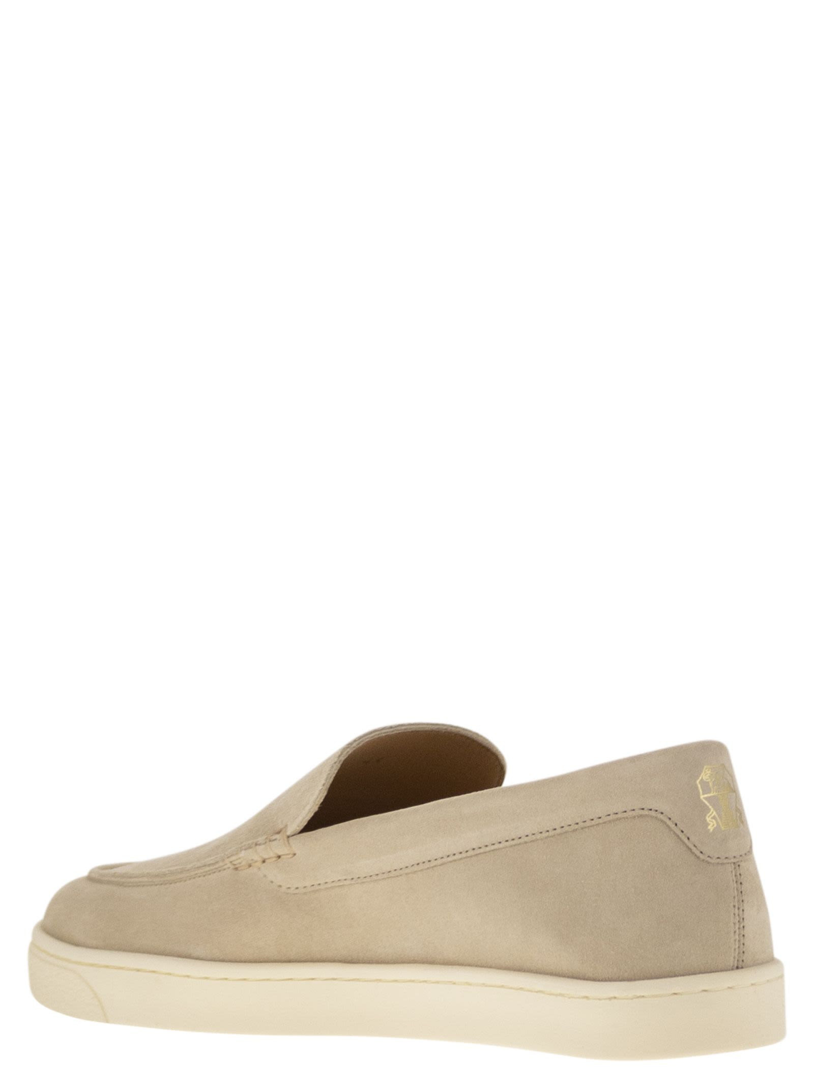 Brunello Cucinelli Men Chevron-Effect Suede Moccasins - 3