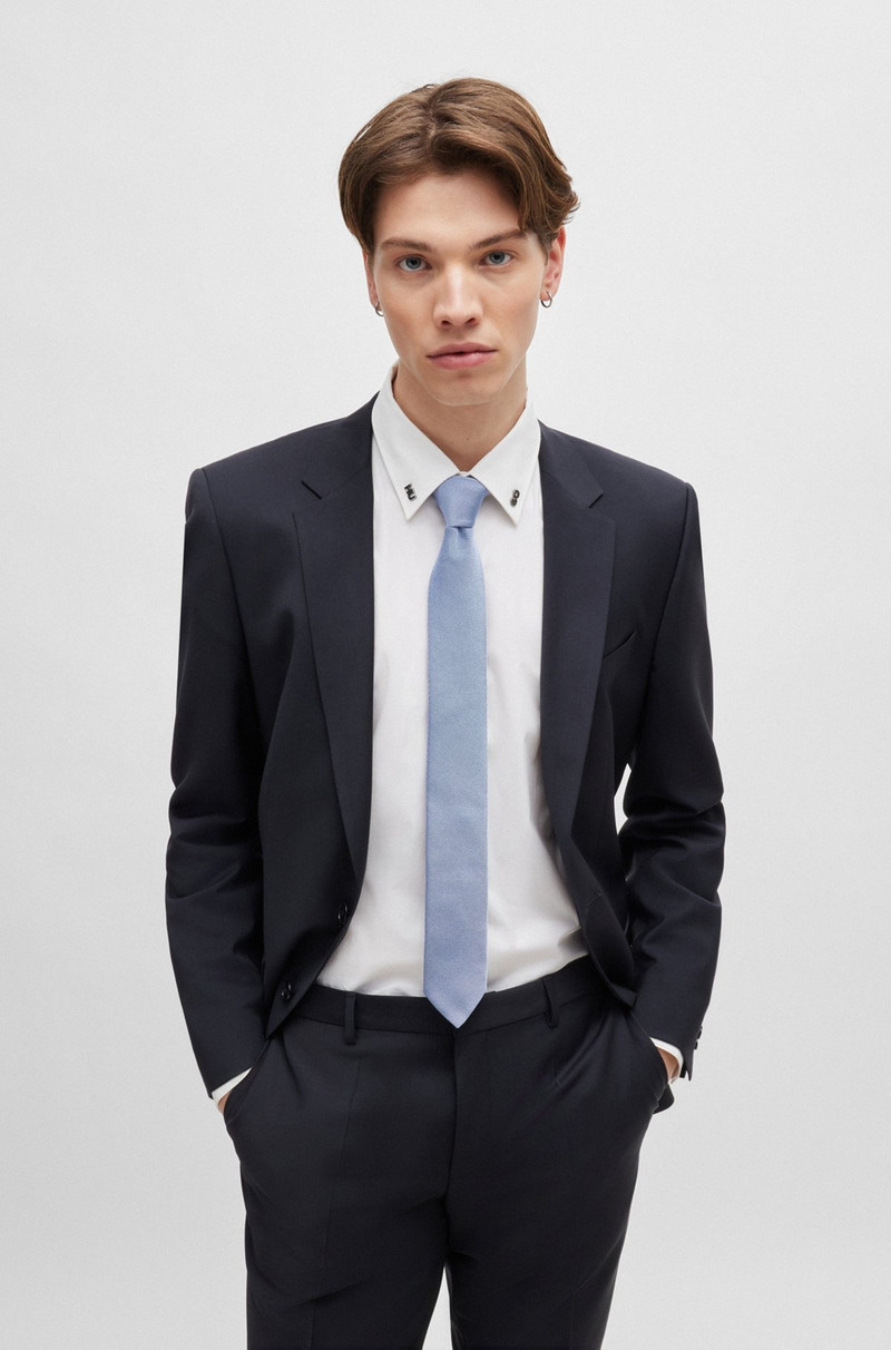 HUGO SILK TIE WITH ALL-OVER JACQUARD PATTERN outlook