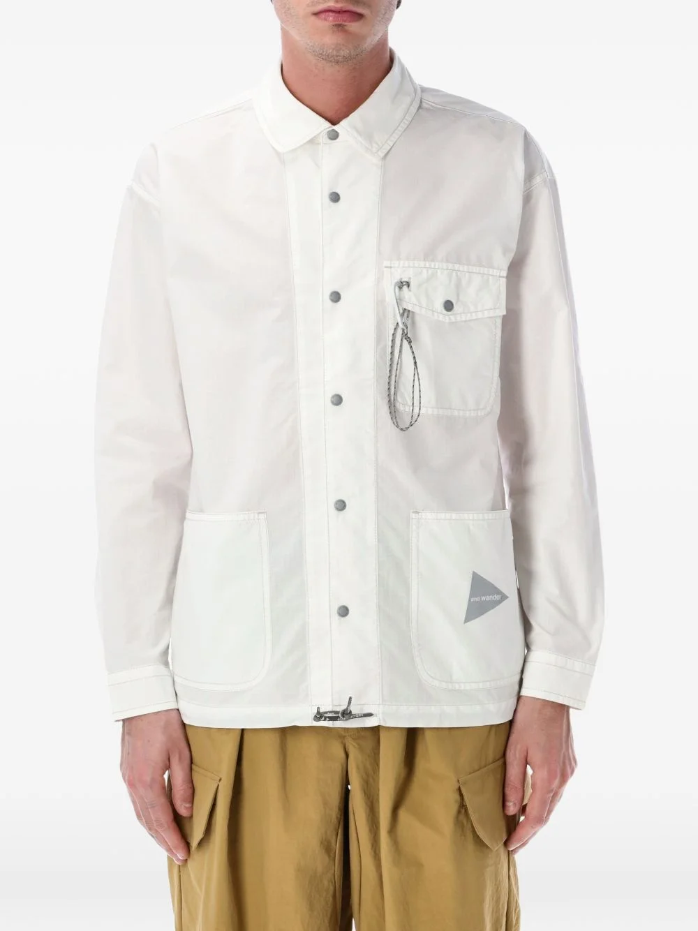 flap-pocket overshirt - 1