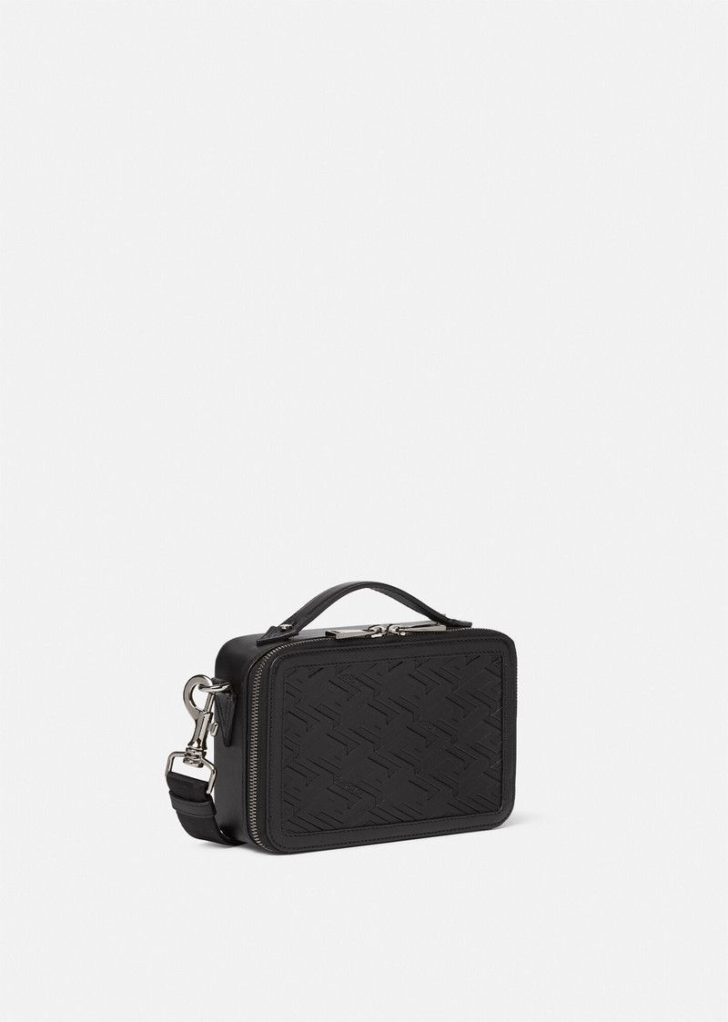 VERSACE La Greca Signature Small Messenger Bag outlook