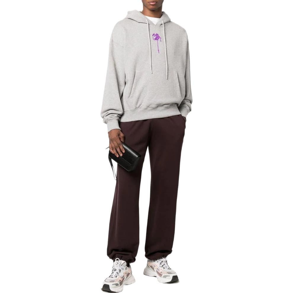 Off-White Dripped OW Logo Over Hoodie 'Grey' OMBB037F21FLE01308370837 - 2