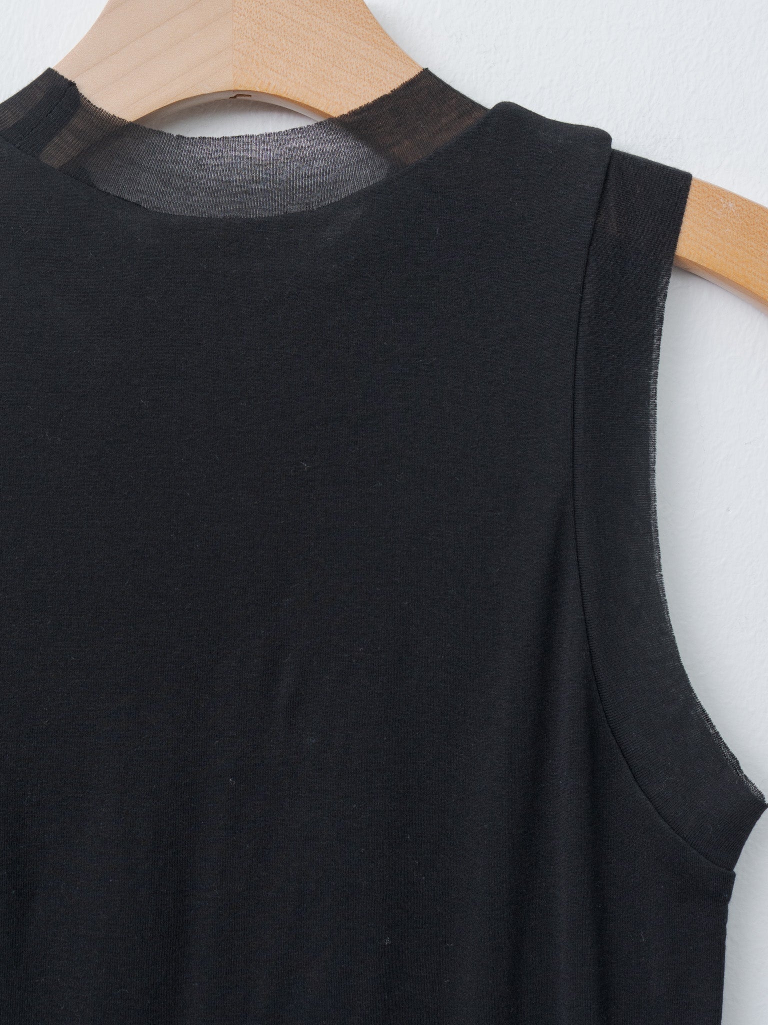 Super High Gauge Sheer Rib Tank Top - Black - 7