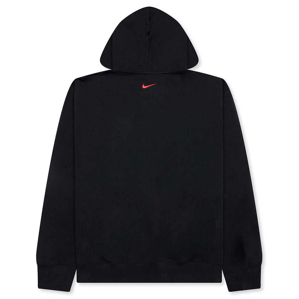 JORDAN X AWAKE NY FULL-ZIP FLEECE HOODIE - BLACK/UNIVERSITY RED - 2