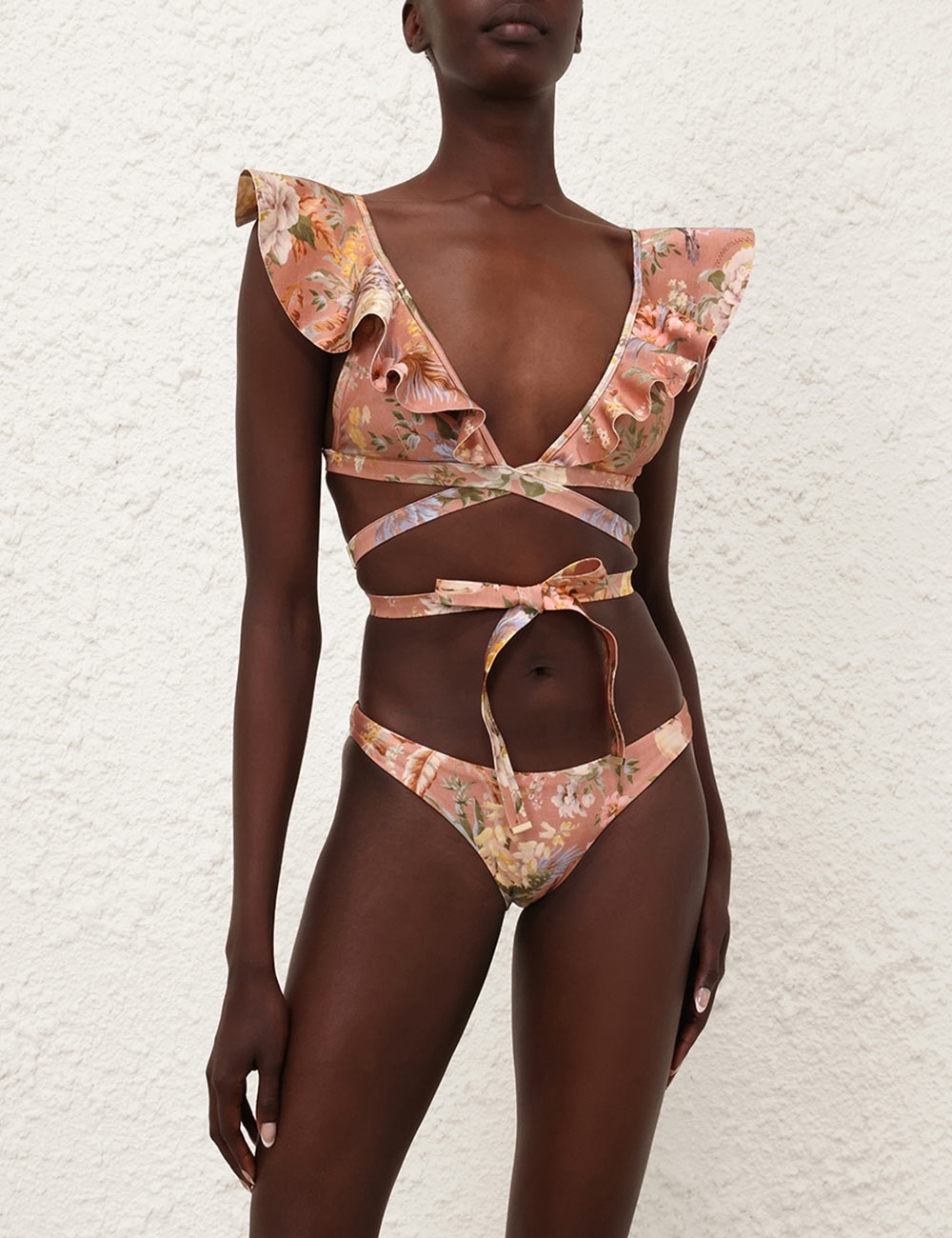 セットアップ ZIMMERMANN TALLOW PRINTED SWUIMSUIT ZIMMERMANN Tallow ruched floral-print swimsuit | NET-A-PORTER