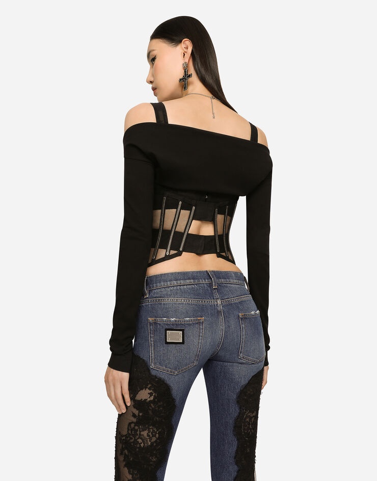 Jersey Milano rib shrug - 4
